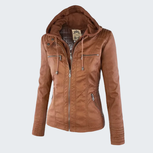 BEATRICE | Artisanal Hooded Leather Jacket