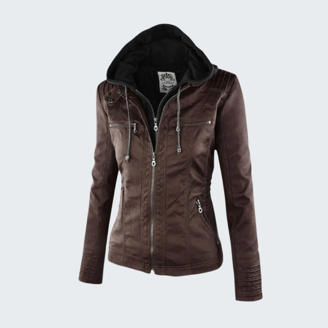 BEATRICE | Artisanal Hooded Leather Jacket