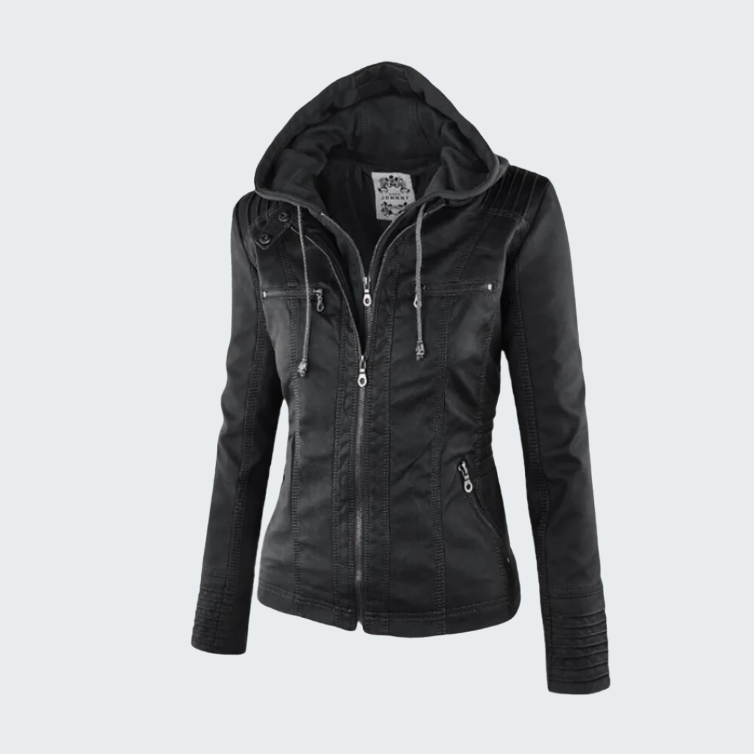 BEATRICE | Artisanal Hooded Leather Jacket