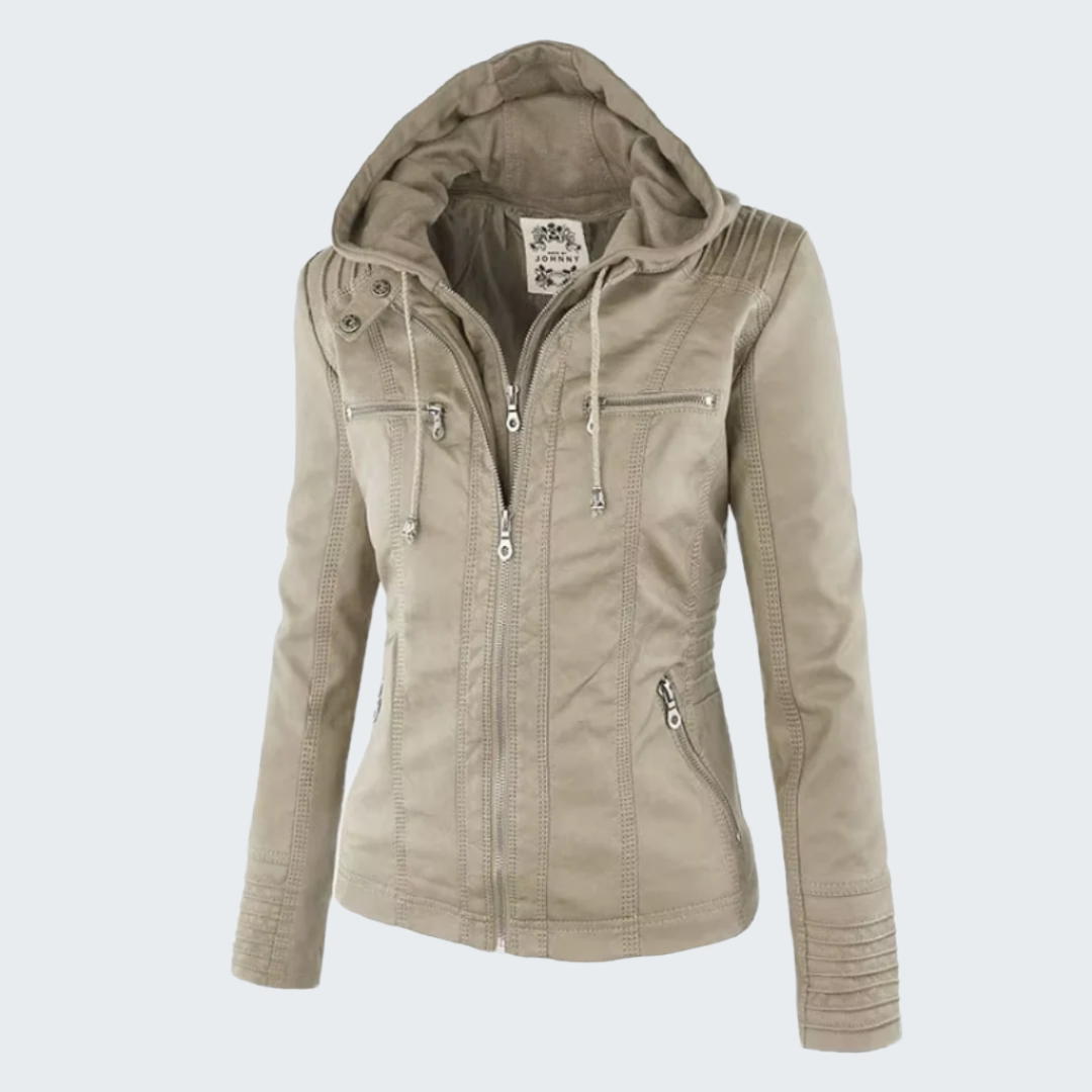 BEATRICE | Artisanal Hooded Leather Jacket